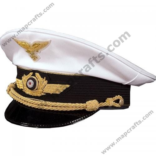 German Luftwaffe General Visor Cap Collector Grade White