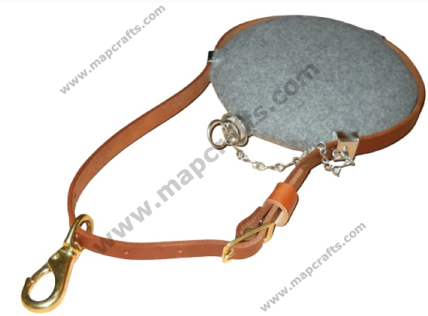 Leather Saddle Canteen Strap Civil War Western Cavalry Bullseye Canteen ...